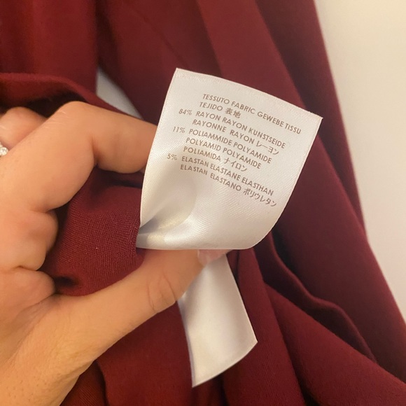 Stella McCartney fitted midi burgundy dress size 40 - Picture 3 of 4